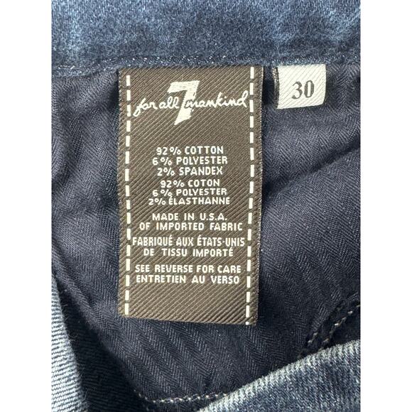 7 For All Mankind Women's The Skinny Bootcut Blue Denim Jeans - Size 30 (30x32) - Picture 6 of 6